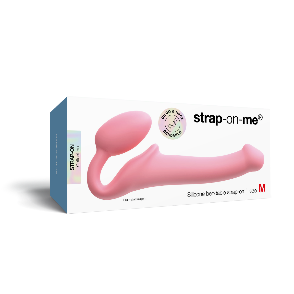 Strap On Me – Silicone Bendable Strap-On – M – Pastel Pink