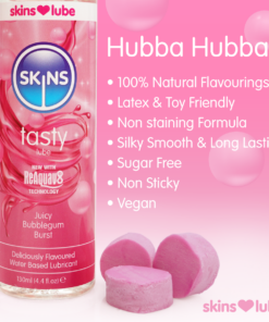 Skins Bubblegum Water Based Lubricant 4.4 fl oz (130ml)