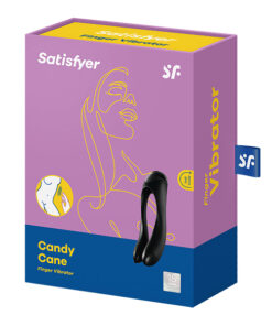 Satisfyer Candy Cane Finger Vibrator – Black