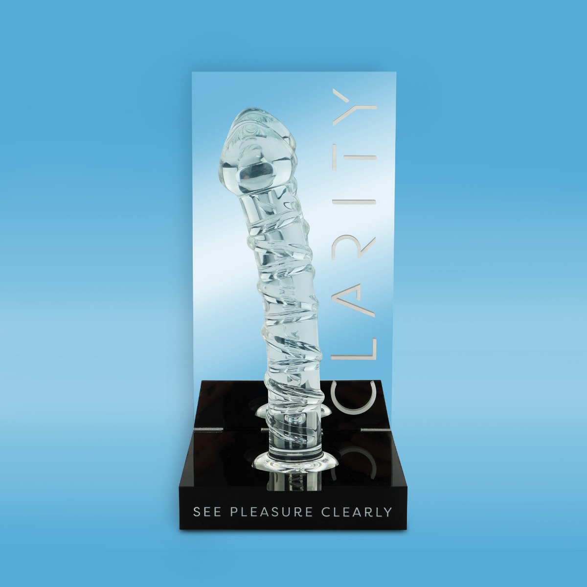 Clarity – Light Up Mirrored Display – POS – Powered via mains cable or optional battery pack (batteries not included)