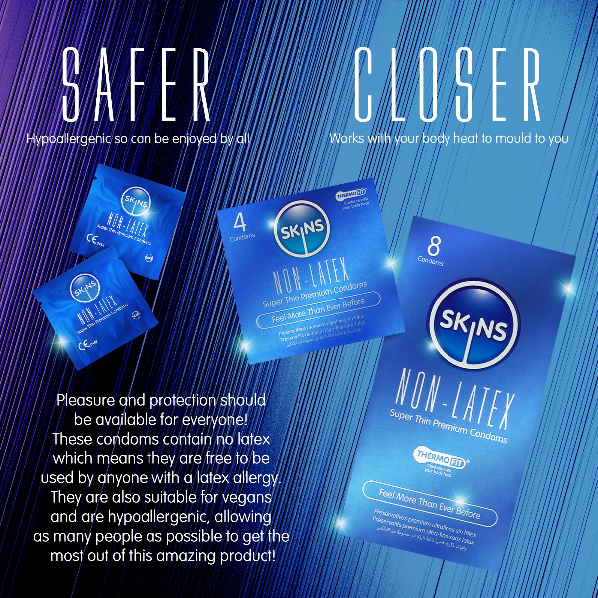 Skins Condoms Non-Latex 4 Pack