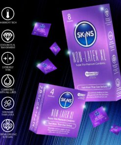 Skins Condoms Non-Latex XL 4 Pack