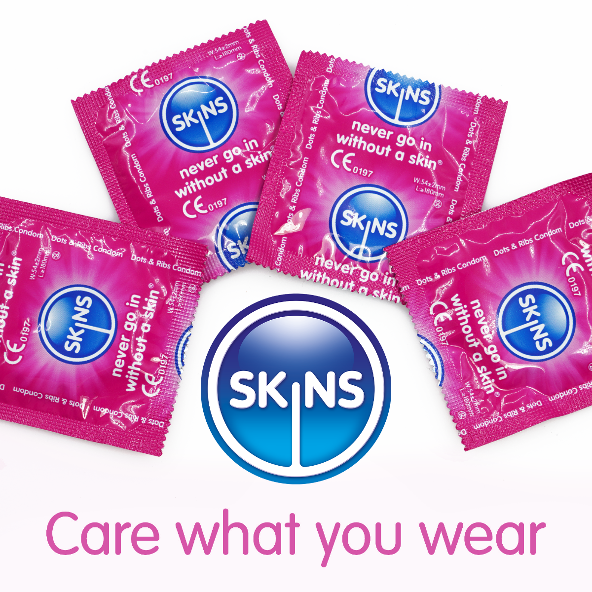 Skins Condoms Dots & Ribs FOIL (BAG 500)