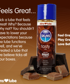 Skins Double Chocolate Water Based Lubricant 4.4 fl oz (130ml)