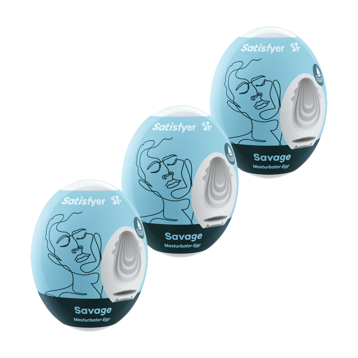 Satisfyer 3er Set Savage – Light Blue