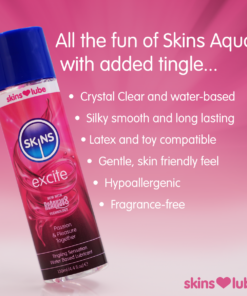 Skins Excite Tingling Water Based Lubricant - 5ml Foil