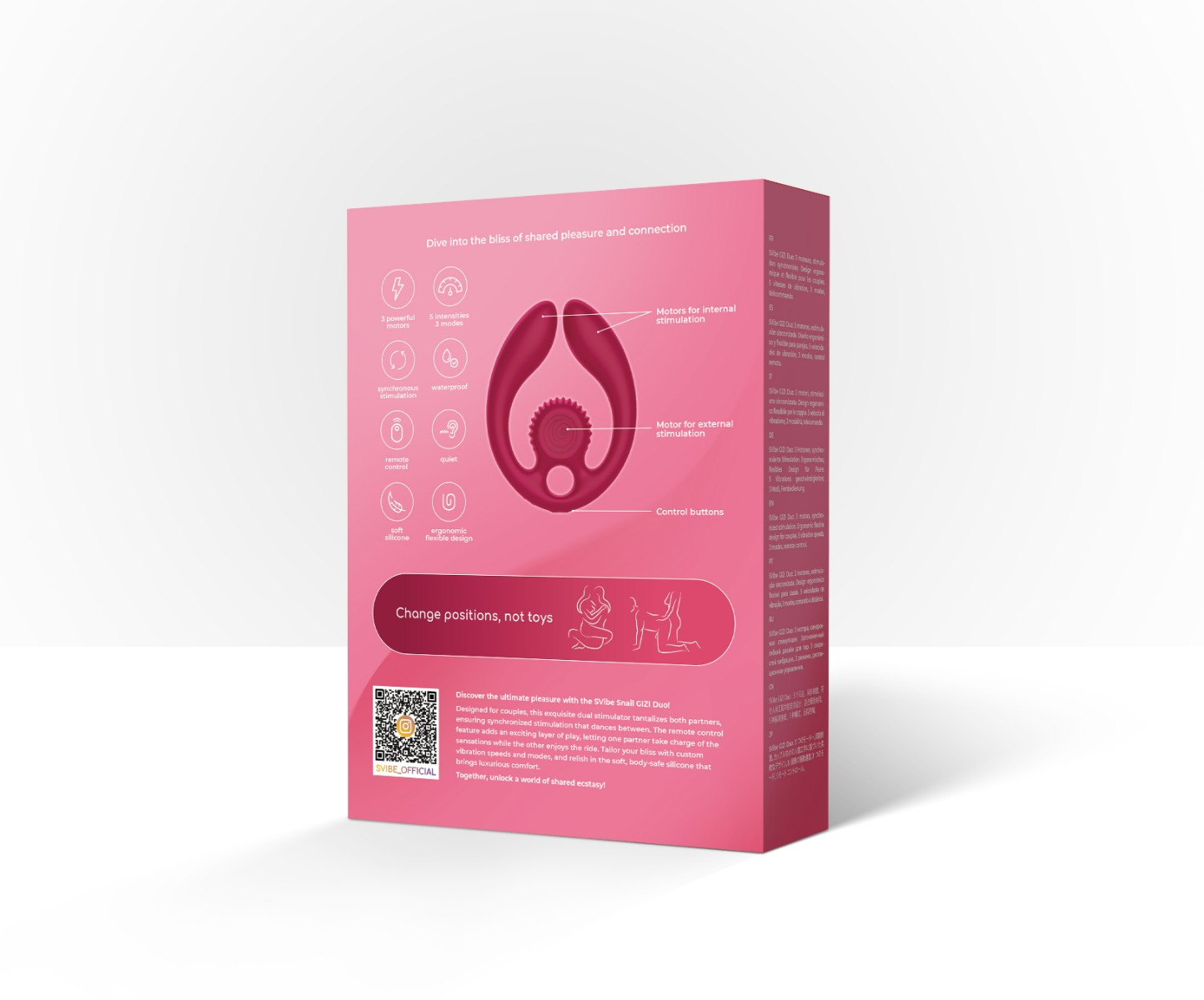 SVibe Snail GIZI Duo Couples Stimulator – Burgundy