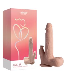 Honey Play Box – Colter – Realistic Thrusting Dildo with Vibrating Licker 8.5″ (App Controlled)