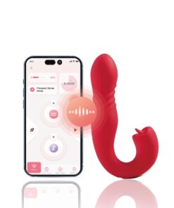 Honey Play Box – Joi Thrust 2 – Thrusting G Spot Vibrator & Tongue Clit Licker (App Controlled Pressure Sensing)