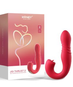 Honey Play Box – Joi Thrust 2 – Thrusting G Spot Vibrator & Tongue Clit Licker (App Controlled Pressure Sensing)