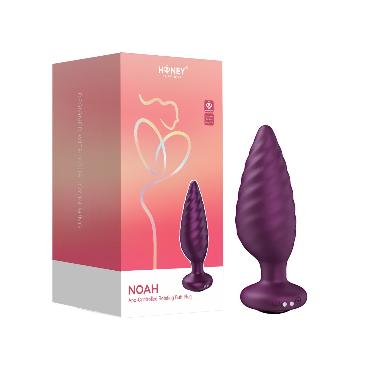 Honey Play Box – Noah – Rotating Butt Plug (App Controlled)