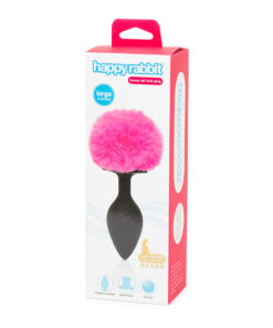 Happy Rabbit Butt Plug Large - Black/Pink