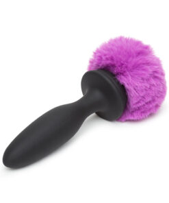 Happy Rabbit Rechargeable Vibrating Butt Plug Medium - Black/Purple