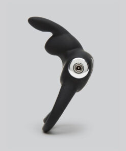 Happy Rabbit Couples Stimulating USB Rechargeable Rabbit Love Ring Black