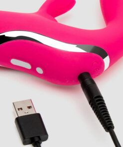 Happy Rabbit Strapless Strap On Rabbit Vibe Pink