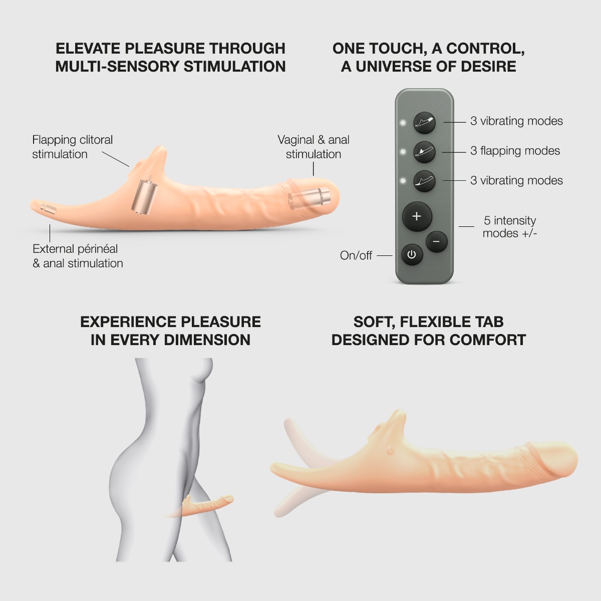 Strap On Me – Multi Orgasm Realistic Dildo – M – Vanilla Tr