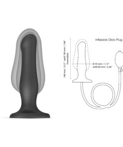 Strap On Me – Inflatable Dildo Plug Black