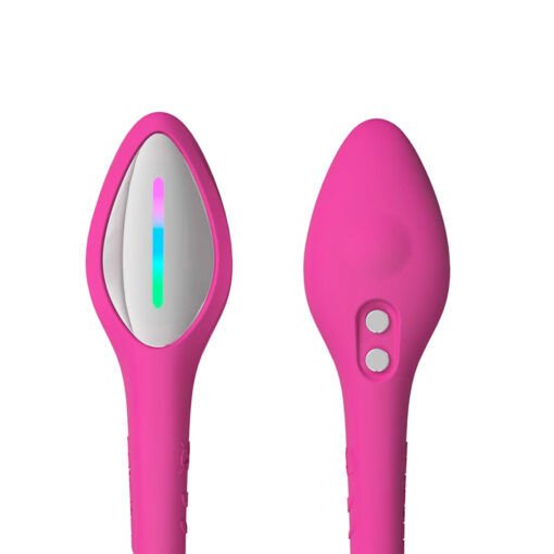 Detailed view of Lovense Lush 4 curved silicone design and flexible LED tail