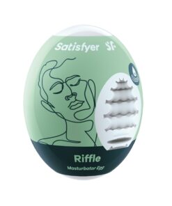 Satisfyer Masturbator Egg Single (Riffle) - Light Green