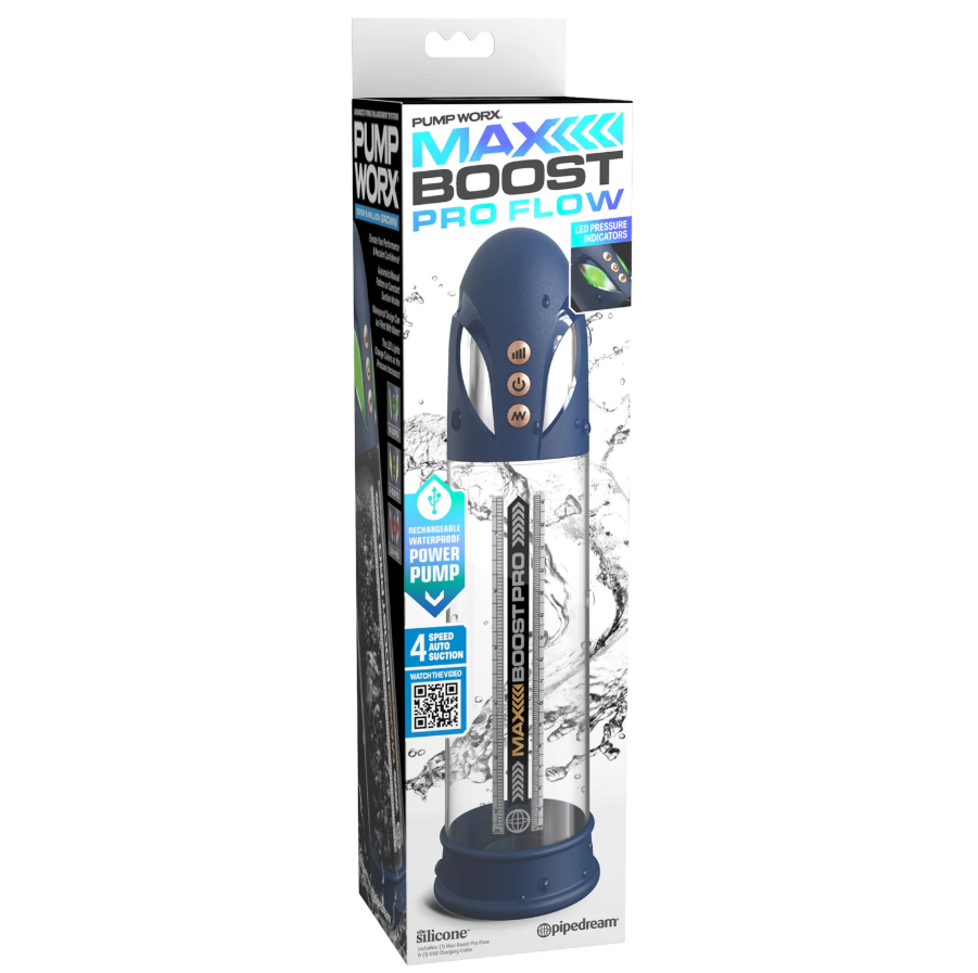 Pipedream – Pump Worx – Max Boost Pro Flow – Blue/Clear