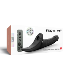 Strap On Me – Multi Orgasm Realistic Dildo – M – Black Tr