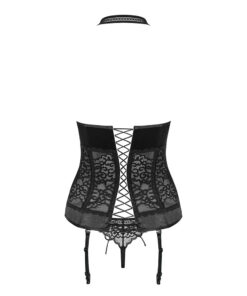 Obsessive - Ailay corset & thong - L/XL - Black