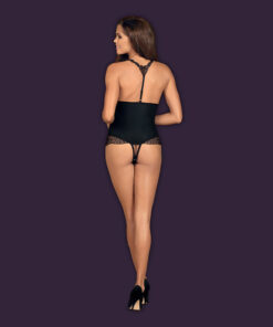 Obsessive - Chiccanta crotchless teddy S/M - Black
