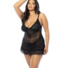 Oh La La Cheri – Valentine Babydoll Plus – 1X/2X – Black