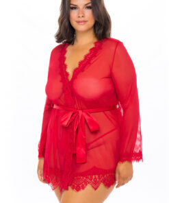 Oh La La Cheri – Provence Robe Plus – 3X/4X -Red