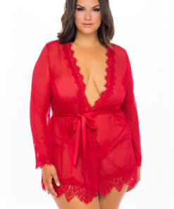 Oh La La Cheri – Provence Robe Plus – 3X/4X -Red
