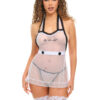Oh La La Cheri – Kiss The Chef Apron – S/M – Black/White