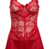 Oh La La Cheri – Valentine Babydoll Plus – 1X/2X – Red