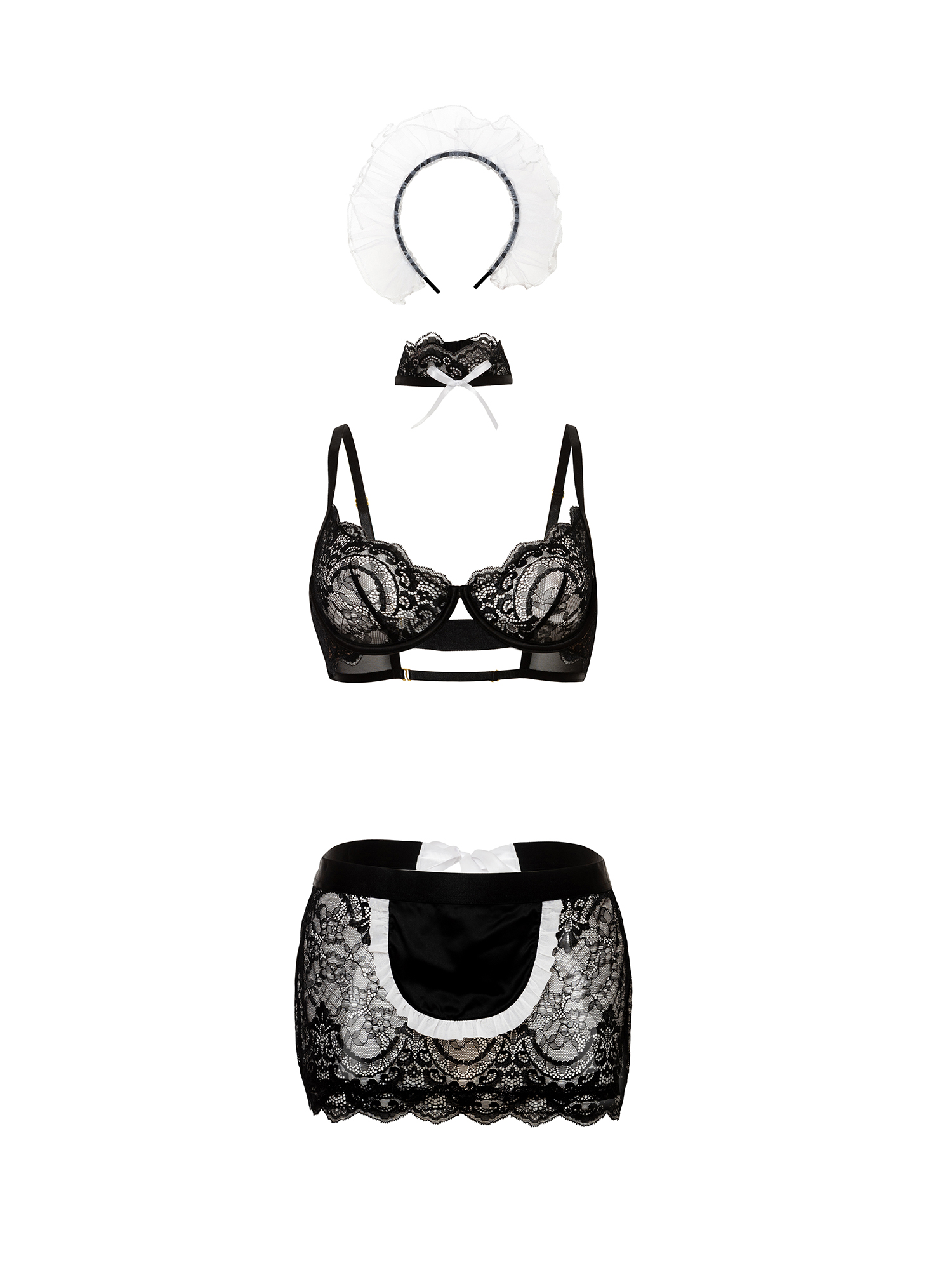 Oh La La Cheri – Maid In France Set – S/M – Black/White
