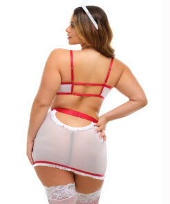 Oh La La Cheri – Naughty Nurse Set Plus – 1X/2X – Red/White