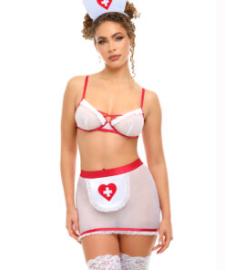 Oh La La Cheri – Naughty Nurse Set – L/XL – Red/White