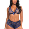 Oh La La Cheri – Gladys 2 Pc Set – L/XL – Estate Blue