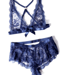 Oh La La Cheri – Gladys 2 Pc Set – L/XL – Estate Blue
