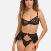 Oh La La Cheri – Celeste 3 Pc Set – S/M – Black