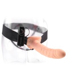 Pipedream – Fetish Fantasy Series – 8″ Vibrating Hollow Strap-On – Light/Black