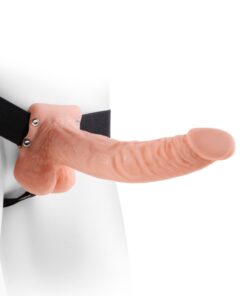Pipedream – Fetish Fantasy Series – 9″ Hollow Strap-On with Balls – Light/Black