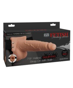 Pipedream – Fetish Fantasy Series – 7″ Squirting Hollow Strap-on – Light/Black