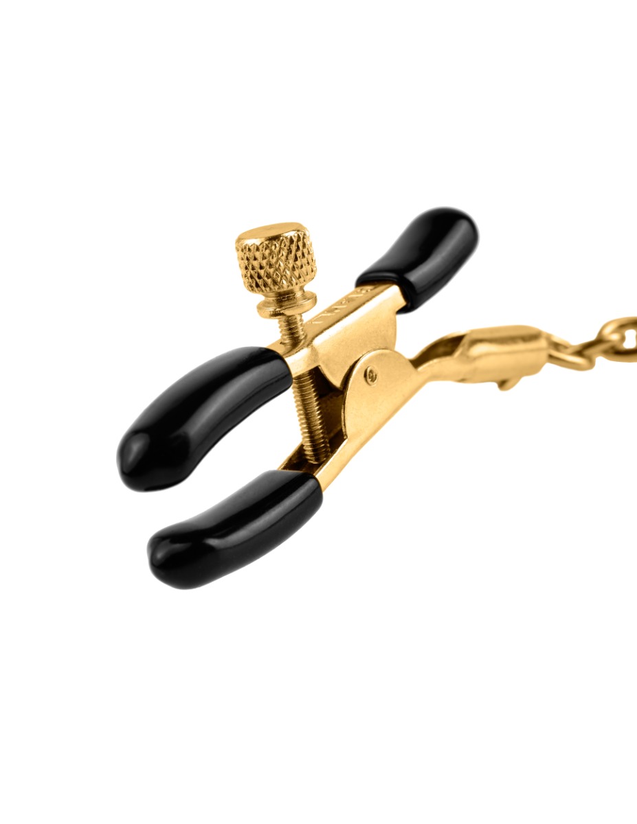 Pipedream – Fetish Fantasy Gold – Chain Nipple Clamps – Gold/Black