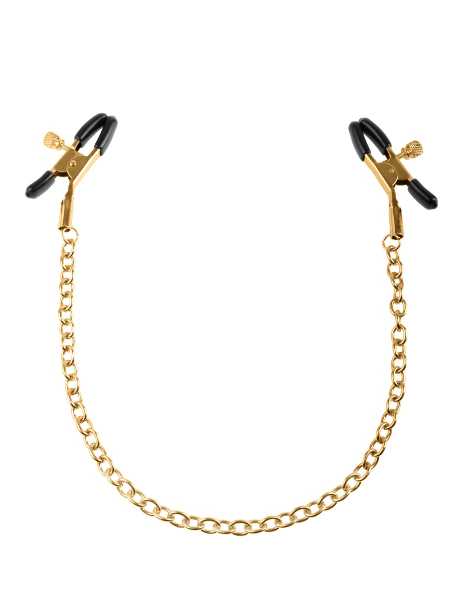 Pipedream – Fetish Fantasy Gold – Chain Nipple Clamps – Gold/Black