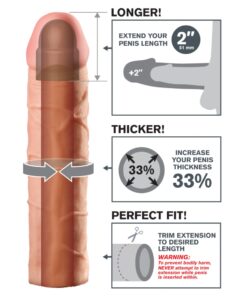 Pipedream – Fantasy X-tensions – Perfect 2″ Extension – Light