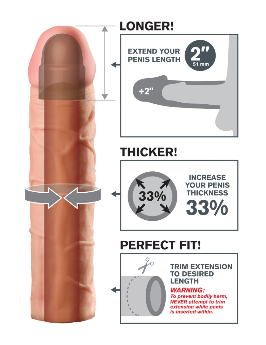 Pipedream – Fantasy X-tensions – Perfect 2″ Extension – Light