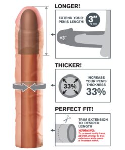 Pipedream – Fantasy X-tensions – Perfect 3″ Extension – Light