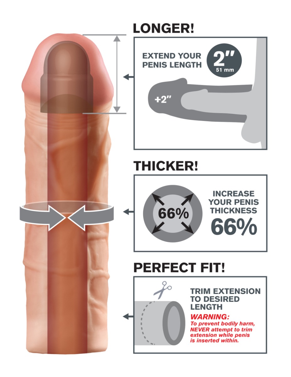 Pipedream – Fantasy X-tensions – Mega 2″ Extension – Light