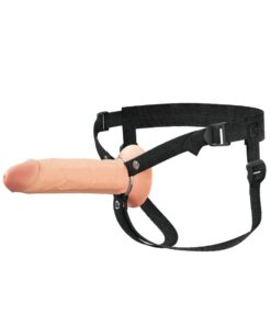 Pipedream – Fantasy X-tensions Elite – 8″ Silicone Hollow Strap-on – Dual Density – Light