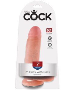Pipedream – King Cock – 7″ Cock with Balls – Light