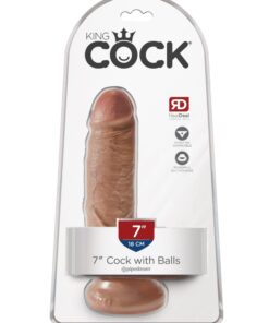 Pipedream – King Cock – 7″ Cock with Balls – Tan